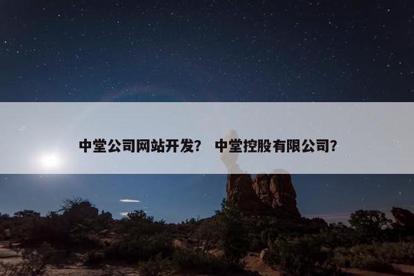 中堂公司网站开发？ 中堂控股有限公司？