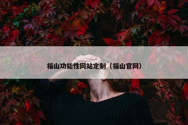 福山功能性网站定制（福山官网）
