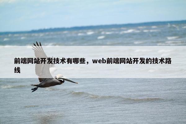 前端网站开发技术有哪些，web前端网站开发的技术路线