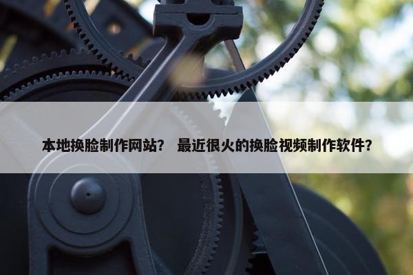 本地换脸制作网站？ 最近很火的换脸视频制作软件？