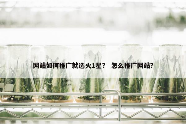 网站如何推广就选火1星？ 怎么推广网站？