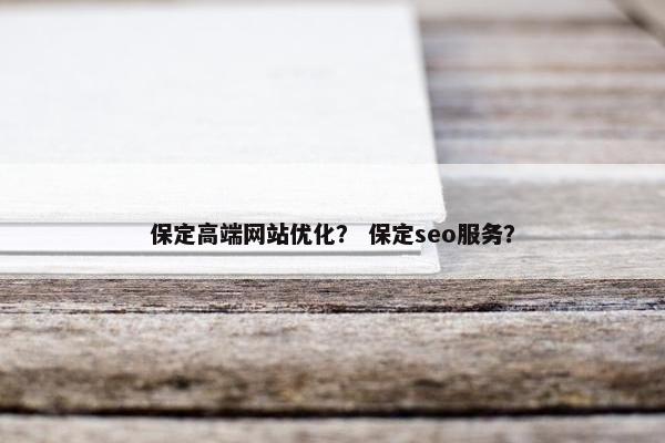 保定高端网站优化？ 保定seo服务？