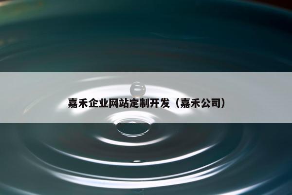 嘉禾企业网站定制开发（嘉禾公司）