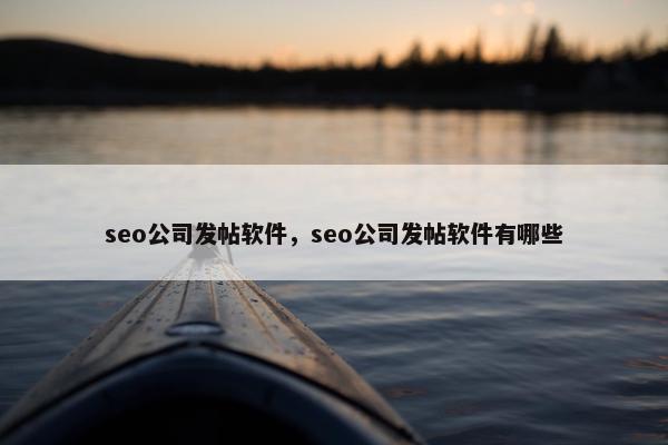 seo公司发帖软件，seo公司发帖软件有哪些