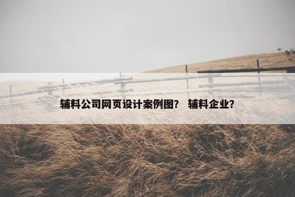 辅料公司网页设计案例图？ 辅料企业？