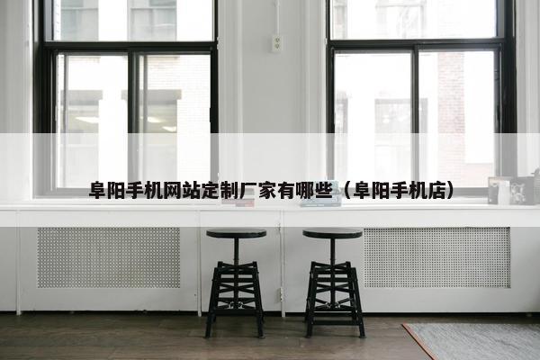阜阳手机网站定制厂家有哪些（阜阳手机店）